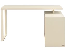 Vente-unique Hoekbureau met opbergruimte - MDF - Beige en naturel - LONAMI