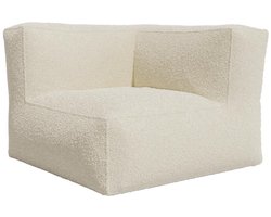 Vente-unique Hoekfauteuil van beige boucléstof NOUMARA