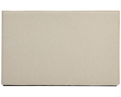 Vente-unique Hoofdbord met afneembare hoes 150 cm - Katoen en linnen - Beige - TAHIME L 152 cm x H 110 cm x D 8.2 cm