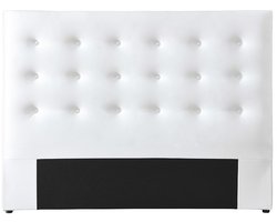 Vente-unique Hoofdbord met capitonnage 140 cm - Kunstleer - Wit - FRANCESCO