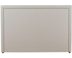 Vente-unique Hoofdbord met siernagels 150 cm - Stof met linnen effect - Beige - ALVISE