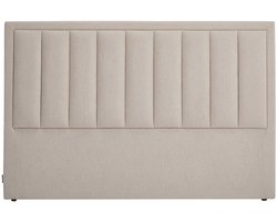 Vente-unique Hoofdbord met verticale stiksels - 140 cm - Stof - Beige - RIVADIO