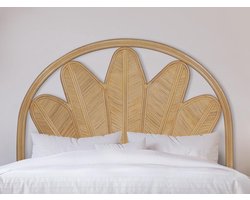Vente-unique Hoofdeinde van 140 cm - Rotan - Naturel - CHELINA L 145 cm x H 135 cm x D 4 cm
