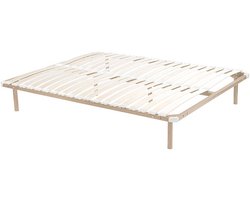 Vente-unique Lattenbodem 180 x 200 cm - 2 x 19 latten - Met poten - Beige - KALISTA van YSMÉE