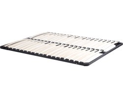 Vente-unique Lattenbodem om zelf te monteren – 120 x 200 cm – 2 x 19 latten – Zonder poten – Zwart - KALISTA van YSMÉE