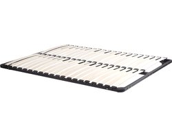 Vente-unique Lattenbodem - Zelf te monteren 140 x 190 cm - 2 x 19 latten - Zonder poten - Zwart - KALISTA van YSMÉE