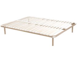 Vente-unique Lattenbodem - Zelf te monteren 160 x 200 cm - 2 x 19 latten - Met poten - Beige - KALISTA van YSMÉE