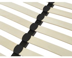 Vente-unique Lattenbodem - Zelf te monteren 160 x 200 cm - 2 x 19 latten - Met poten - Zwart - KALISTA van YSMÉE