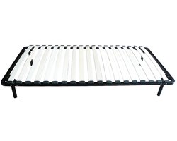 Vente-unique Lattenbodem - Zelf te monteren 90 x 200 cm - 19 latten - Met poten - Zwart - KALISTA van YSMÉE
