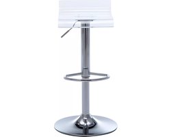 Vente-unique Lot de 2 tabourets de bar OLIVER - Acrylique - Transparent