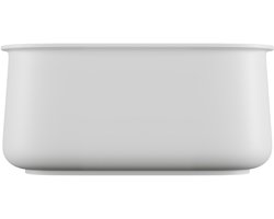 Vente-unique Mat wit losstaand bad - 130 x 74 x 60 cm - 195L - CALDRIA L 130 cm x H 60 cm x D 74 cm