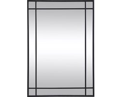 Vente-unique Metalen spiegel met industriële stijl - B60 x H86,5 cm - Zwart - HISAE