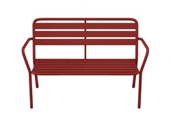 Vente-unique Metalen tuinbank - Rood - MIRMANDE van MYLIA