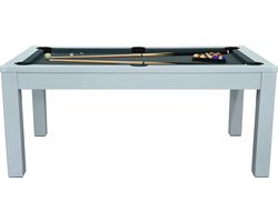 Vente-unique Moduleerbare tafel - Wit - Biljart en tafeltennis - L182 x B102 x H80 cm - HENK L 182.8 cm x H 80.2 cm x D 102.6 cm