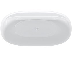 Vente-unique Ovale vrijstaand acryl bad - 223 L - 160 x 80 x 60 cm - Wit - FORIMI