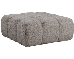 Vente-unique Poef in gemêleerde taupe stof FACIVIL