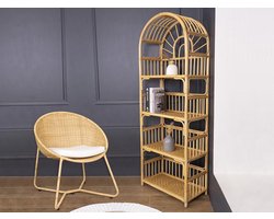 Vente-unique Rek van rotan - 4 planken - Naturelkleurig - IRISOU
