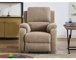 Vente-unique Relax-fauteuil in taupe microvezel BRODY