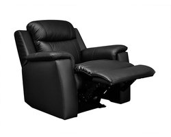 Vente-unique Relaxfauteuil EVASION van leer - zwart