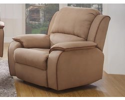 Vente-unique Relaxfauteuil microvezel HERNANI - Taupe