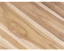 Vente-unique Ronde tuinsalontafel van teakhout D55 cm - Licht naturel - TULUM van MYLIA