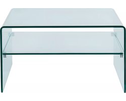 Vente-unique Salontafel STILEOS - Dubbele plaat - Gehard glas