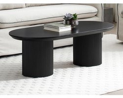 Vente-unique Salontafel van mdf - Zwart - LORIMILA