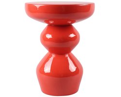Vente-unique Salontafel van metaal - Glanzend oranje - ORIFA