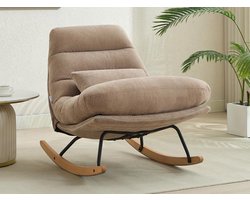 Vente-unique Schommelstoel in taupe stof RELIACO