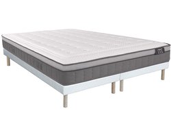Vente-unique Set bedbodem + matras met pocketveren, 7 zones en schuim met vormgeheugen ASGARD van YSMÉE 30 cm dik - 180 x 200 cm