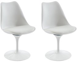 Vente-unique Set van 2 stoelen van polypropyleen en metaal - Wit - XAFY
