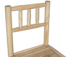 Vente-unique Set van 2 tuinstoelen in teak - Natuurlijk licht - TULUM van MYLIA