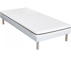 Vente-unique Set van bedbodem en matras – 90 x 190 cm – Kern van schuim met afneembare tijk – 10 cm dik – NASUS van YSMÉE