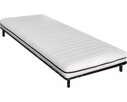 Vente-unique Set van lattenbodem en matras – 90 x 190 cm – Kern van schuim met afneembare tijk – 10 cm dik – NASUS van YSMÉE