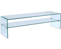 Vente-unique Set "woonkamer": Salontafel + TV-meubel - Gehard glas - STILEOS L 140 cm x H 43 cm x D 60 cm