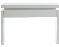 Vente-unique Sidetable EMERSON - Met led-verlichting - 2 lades - Wit gelakt MDF