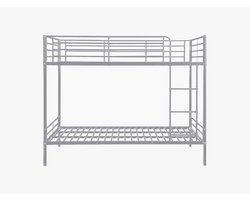 Vente-unique Stapelbed metaal zilverkleurig 120 x 190 cm