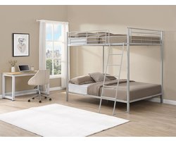 Vente-unique Stapelbed metaal zilverkleurig 140 x 190 cm