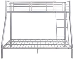 Vente-unique Stapelbed metaal zilverkleurig 140 x 190 cm, 90