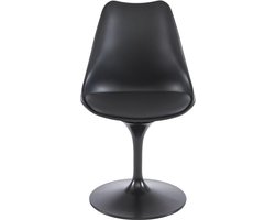 Vente-unique Stoel van polypropeen, kunstleer en metaal - Zwart - XAFY