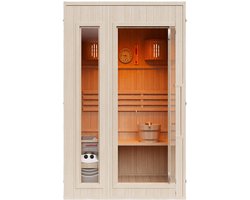 Vente-unique Traditionele Finse sauna 2 personen serie Prestige MALMÖ II