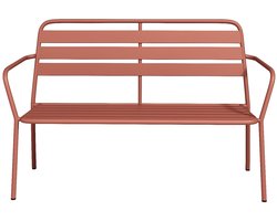 Vente-unique Tuinbankje van metaal - Terracotta - MIRMANDE