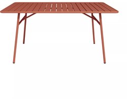 Vente-unique Tuineethoek van metaal - L160 cm - Terracotta - MIRMANDE L 160 cm x H 74.5 cm x D 80 cm