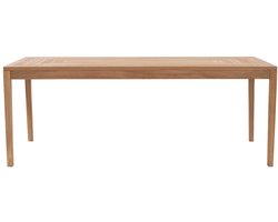Vente-unique Tuineettafel van teakhout L200 cm - Licht naturel - ALLENDE