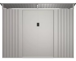 Vente-unique Tuinschuur van grijs gegalvaniseerd staal met FOLCO - 2,79 m²
