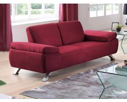 Vente-unique Tweezitsbank microvezel POLKA - rood