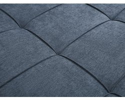 Vente-unique Uitklapbare fauteuil 110 cm in blauw stof CHILA