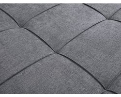 Vente-unique Uitklapbare fauteuil 110 cm in grijze stof CHILA
