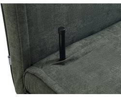 Vente-unique Uitklapbare fauteuil in groen stof VALERIO