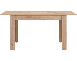 Vente-unique Uitschuifbare eettafel voor 4 tot 6 personen - Lichte houtlook - VENOLA L 160 cm x H 76.2 cm x D 80 cm